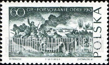 FindYourStampsValue: Polish Soldiers Crossing Oder River, 1945