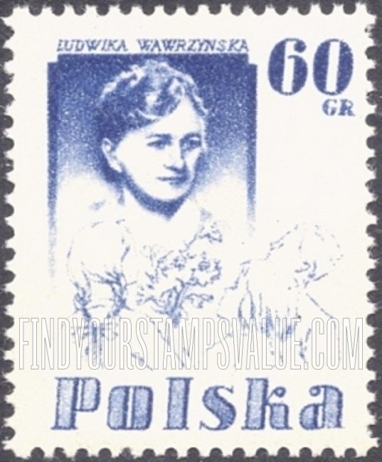 FindYourStampsValue: Ludwika Wawrzynska and Children