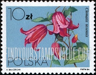 FindYourStampsValue: Local Flowers (Clematis Varieties): Texensis
