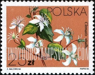 FindYourStampsValue: Local Flowers (Clematis Varieties): Vitalba