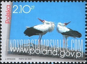 FindYourStampsValue: Cranes and Polish Government Internet Address