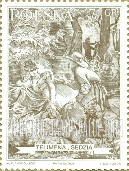 FindYourStampsValue: Illustrations of Characters from Pan Tadeusz, by Adam Mickiewicz: Telimena & Judge