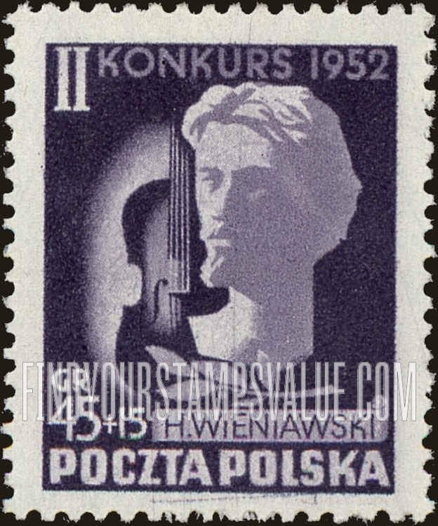 FindYourStampsValue: SEMI-POSTAL - Henryk Wieniawski and Violin