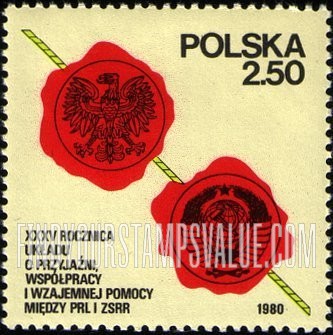 FindYourStampsValue: Arms of Poland and Russia
