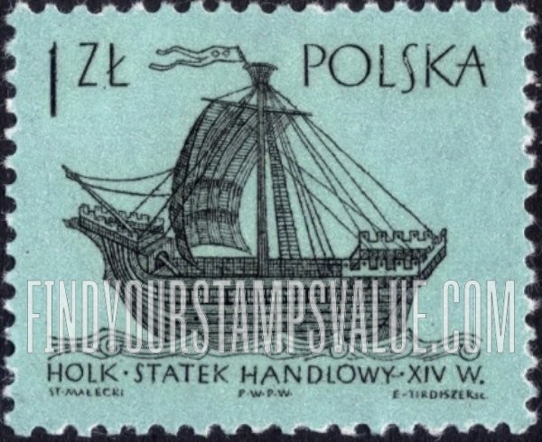 FindYourStampsValue: Ancient Ships: 14th century “Holk”