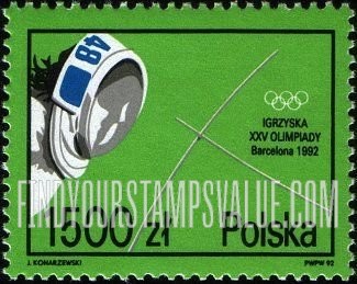 FindYourStampsValue: Olympics Type of 1992: Fencing