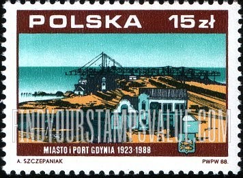 FindYourStampsValue: National Industry Types of 1988: Wharf, Gdynia