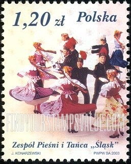 FindYourStampsValue: Silesian Folk Ensemble: Denomination at left