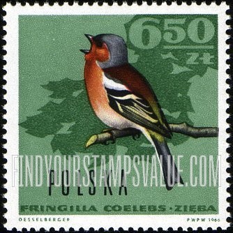 FindYourStampsValue: Forest Birds: Chaffinch