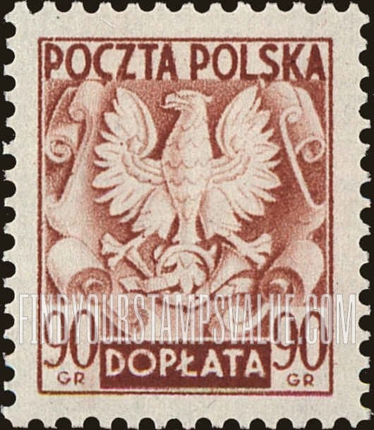 FindYourStampsValue: POSTAGE DUE - Polish Eagle