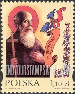 FindYourStampsValue: Saints: St. Benedict (480-547)