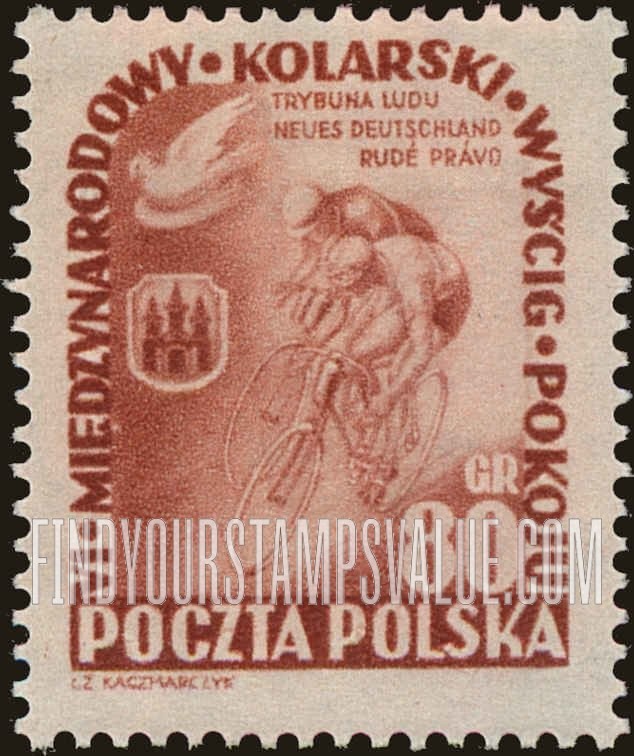 FindYourStampsValue: Cyclists and Arms of Prague