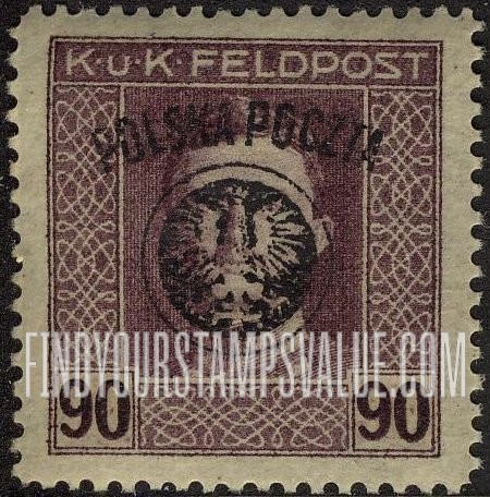 FindYourStampsValue: Emperor Karl I: Austrian Military Stamps of 1917 Overprinted