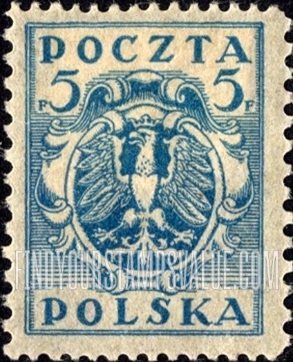 FindYourStampsValue: Eagle and Fasces, Symbolical of United Poland: Type of 1919