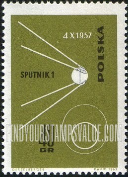 FindYourStampsValue: American and Russian Spacecrafts: Sputnik 1