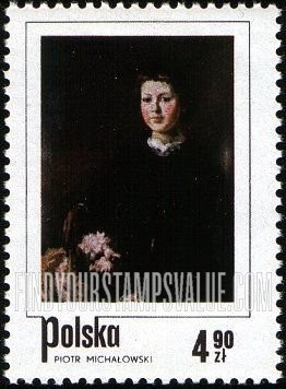FindYourStampsValue: Polish paintings of Children: The Artist’s Son Tadeusz, by Piotr Michalowski