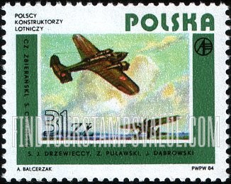 FindYourStampsValue: Polish Aviation: Los and PZL P-7