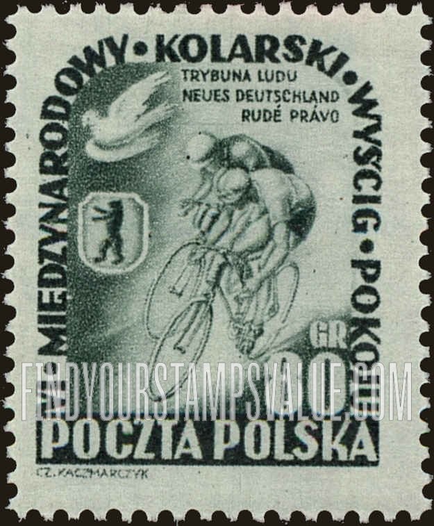 FindYourStampsValue: Cyclists and Arms of Berlin
