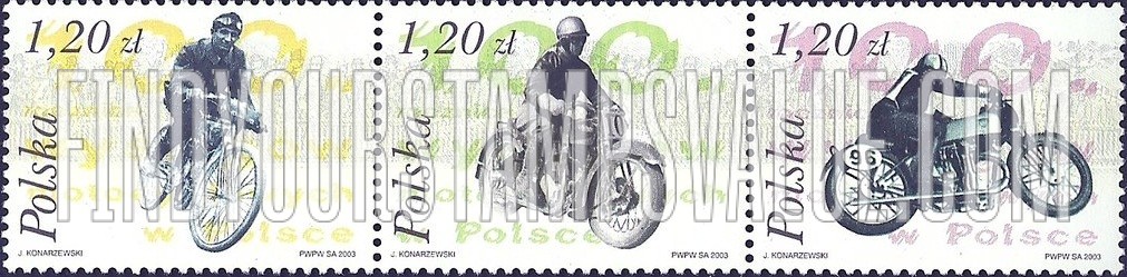 FindYourStampsValue: Motorcycle Racing in Poland, Centennial