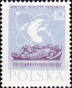 FindYourStampsValue: Tomb of Prosper Prowana, globe with plane and satellite