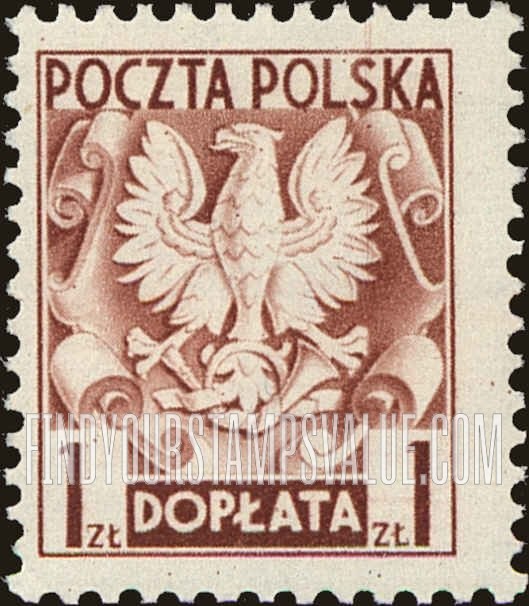 FindYourStampsValue: POSTAGE DUE - Polish Eagle