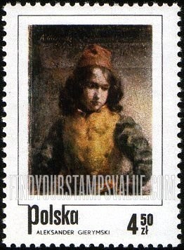 FindYourStampsValue: Polish paintings of Children: Florentine Page, by Aleksander Gierymski