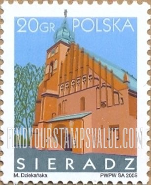 FindYourStampsValue: All Saints Collegiate Church, Sieradz