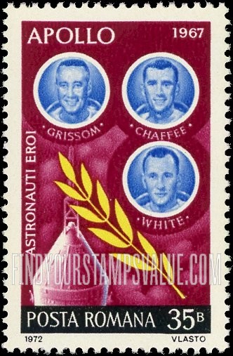 FindYourStampsValue: Grissom, Chaffee and White, 1967