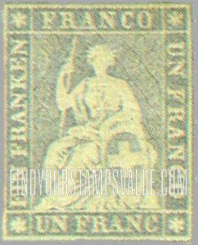 FindYourStampsValue: Federal Administration: Helvetia