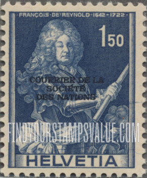FindYourStampsValue: For The League of Nations: Francois de Reynold