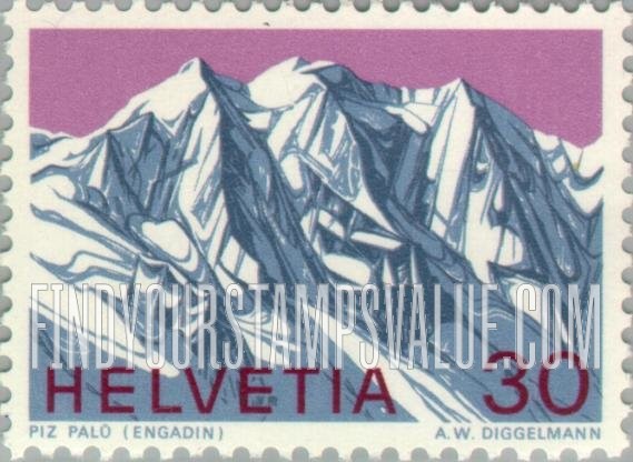 FindYourStampsValue: Federal Administration: Piz Palu, Grisons