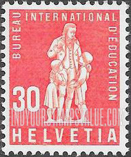 FindYourStampsValue: For The International Bureau of Education: Pestalozzi Monument at Yverdon