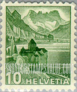 FindYourStampsValue: Federal Administration: Chillon Castle