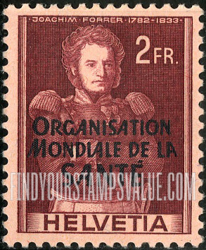 FindYourStampsValue: For The World Health Organization: Joachim Forrer