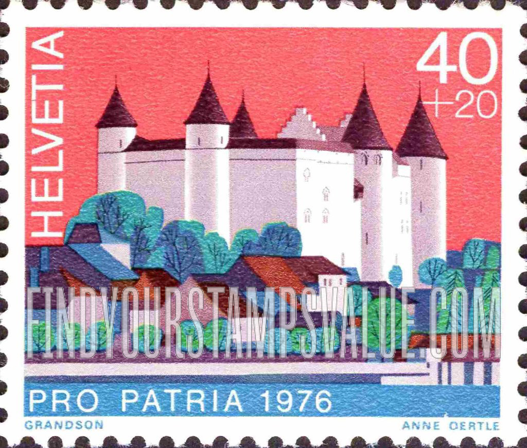FindYourStampsValue: Semi-Postal, Castles: Grandson