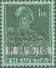FindYourStampsValue: For The International Organization For Refugees: Ludwig Pfyffer