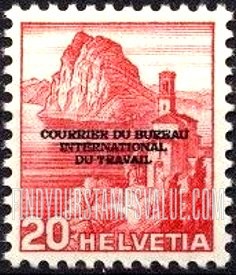 FindYourStampsValue: For The International Labor Bureau: Lake Lugano