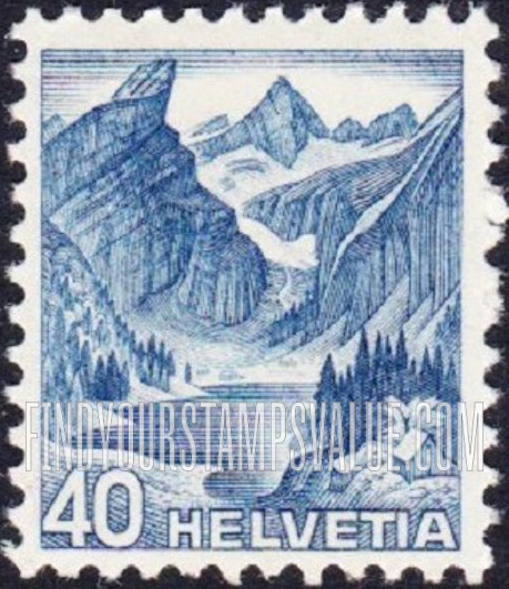 FindYourStampsValue: Federal Administration: Alpine Lake of Säntis
