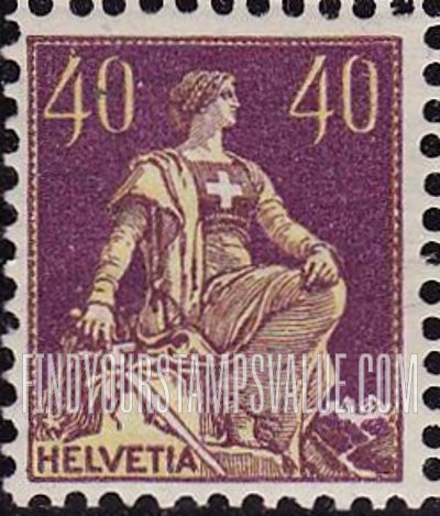 FindYourStampsValue: Federal Administration: Helvetia