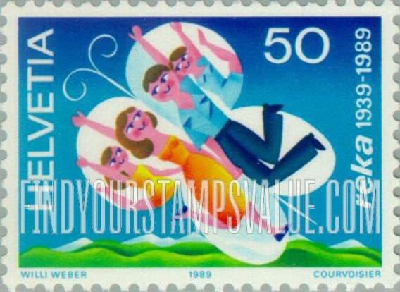 FindYourStampsValue: Federal Administration: Swiss Travel Fund, 50th Anniversary