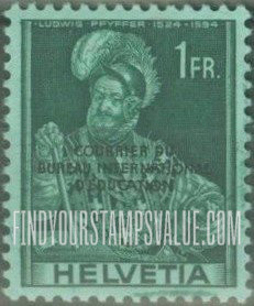 FindYourStampsValue: For The International Bureau of Education: Ludwig Pfyffer