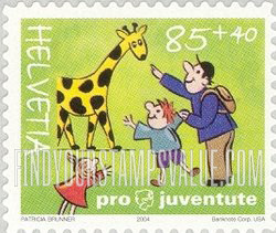 FindYourStampsValue: Semi-Postal, Rights of the Child: Children, man, giraffe