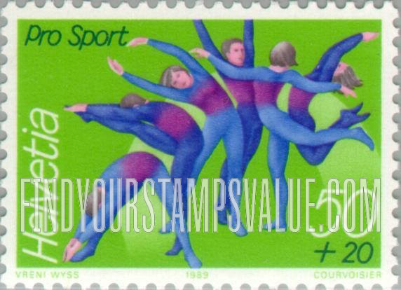 FindYourStampsValue: Semi-Postal: Gymnastics