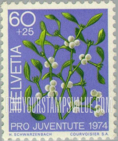 FindYourStampsValue: Semi-Postal: Mistletoe
