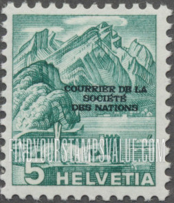 FindYourStampsValue: For The League of Nations: Mt. Pilatus
