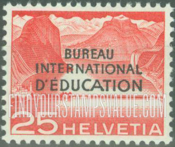 FindYourStampsValue: For The International Bureau of Education: Lake Dam