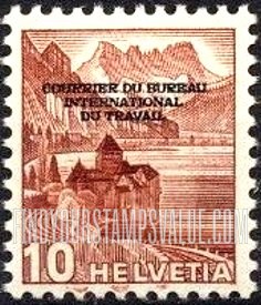 FindYourStampsValue: For The International Labor Bureau: Chillon Castle