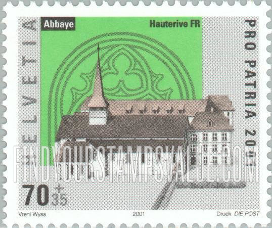 FindYourStampsValue: Semi-Postal, Landmarks: Hauterive Abbey