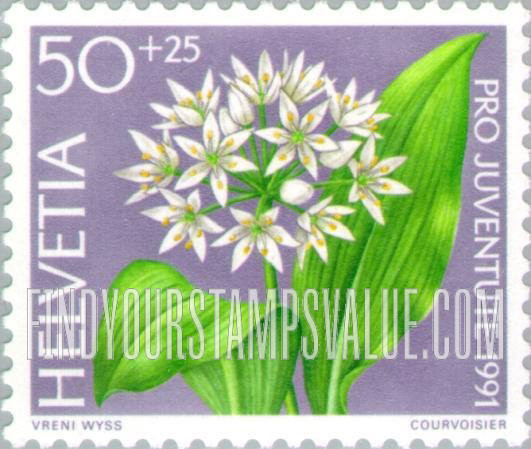 FindYourStampsValue: Semi-Postal, Woodland Flowers: Allium ursinum