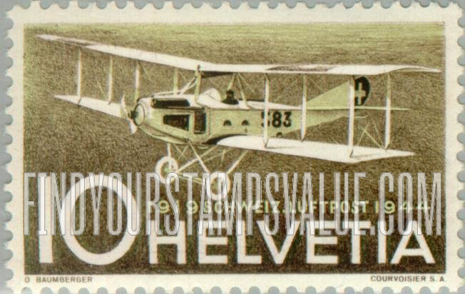 FindYourStampsValue: Air Post: DH-3 Haefeli